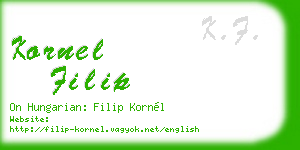 kornel filip business card